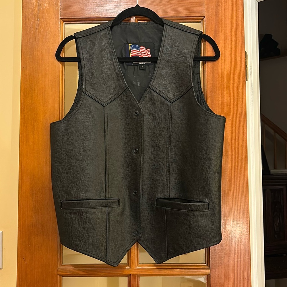 Genuine USA Leather Vest